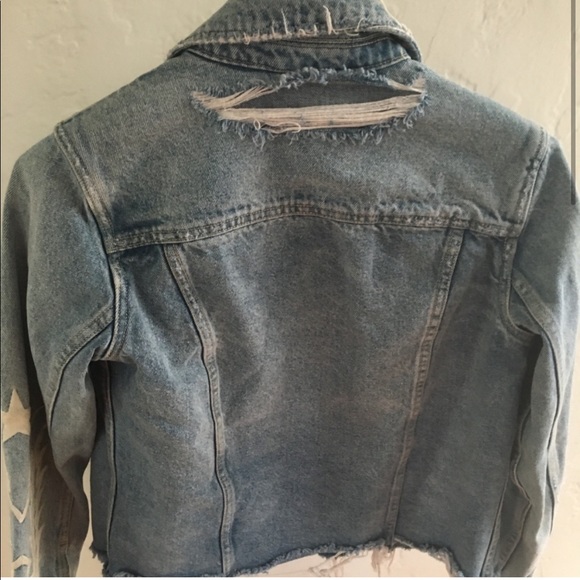 All Saints embroidered jean jacket sz xs - Picture 2 of 8